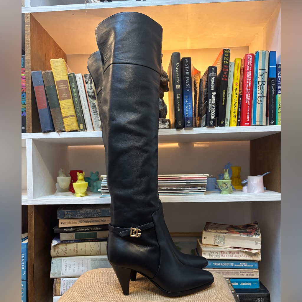 Dolce & Gabbana Black Over The Knee-High Boots